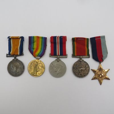 WW1 and WW2 Father and son meal set - Cpl. W. Smart, 1st S.A.H and 133094 A. Smart