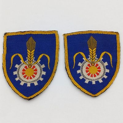 Pair of SADF Quartermaster General cloth shoulder flashes
