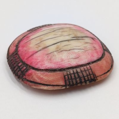 Antique Ekipa/Omakipa button made by Ovambo/Kwanyama tribe