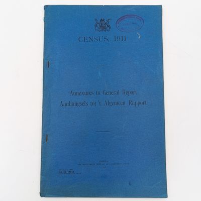 Union of South Africa Original 1911 Census report Annexures