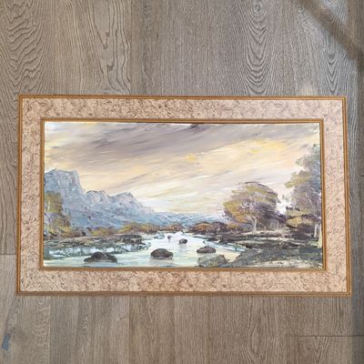 St. Clare landscape painting in frame