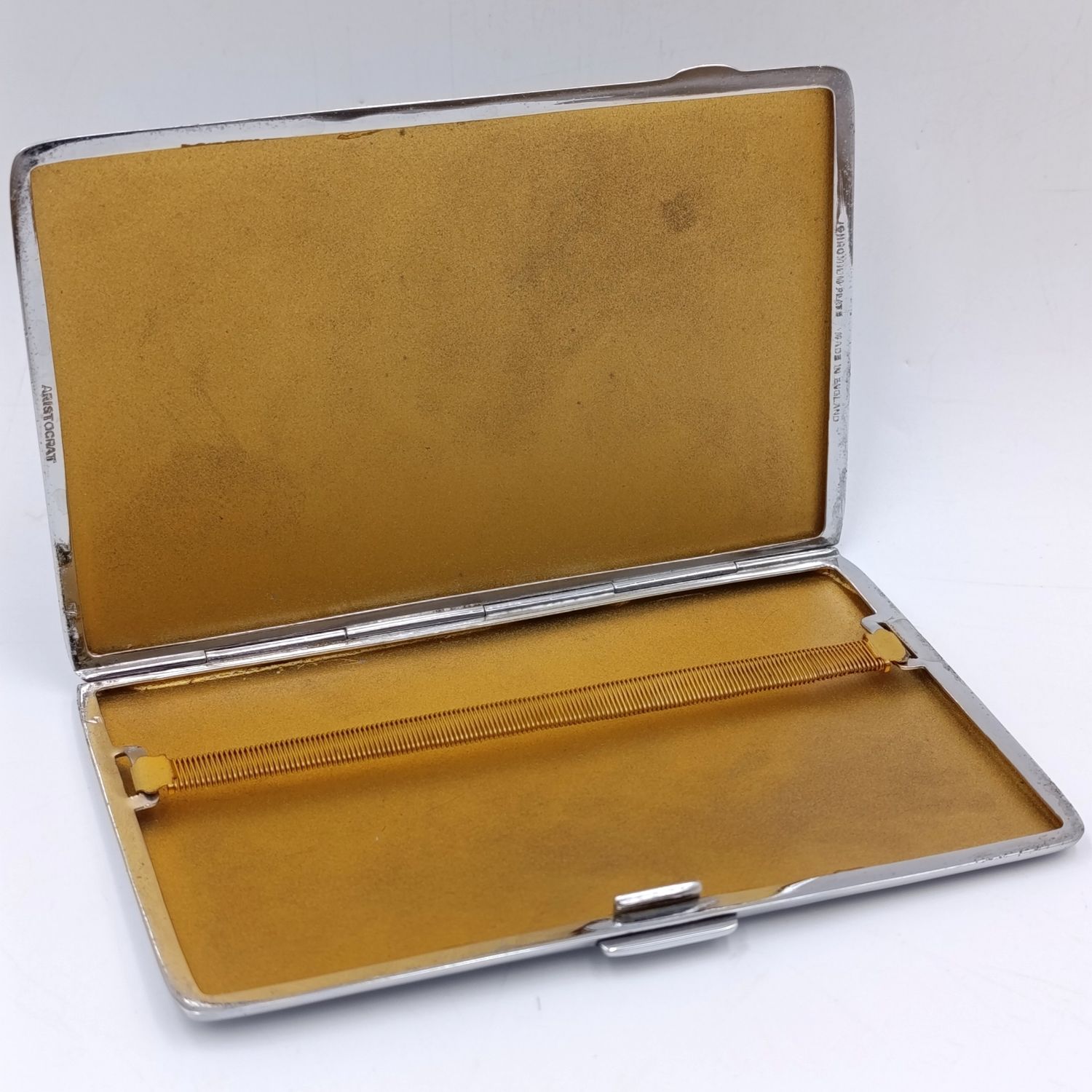 Vintage chrome-plated cigarette case