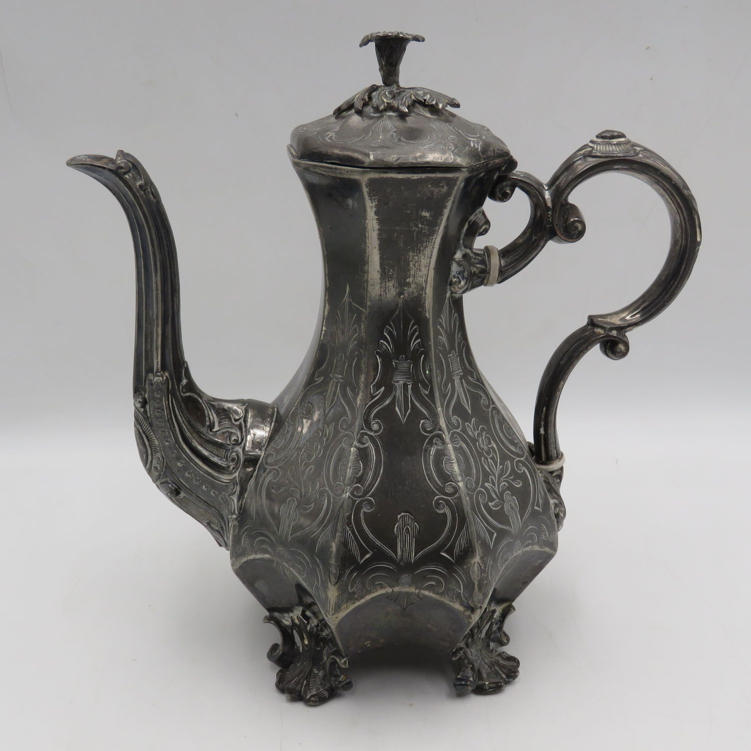 Antique Britannica Metal coffee pot