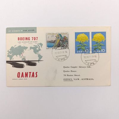 First Flight cover 1961 Tokyo to Sydney through Hong Kong &amp; Manila
