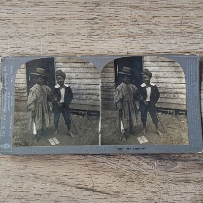 My Angelina - antique funny stereocard