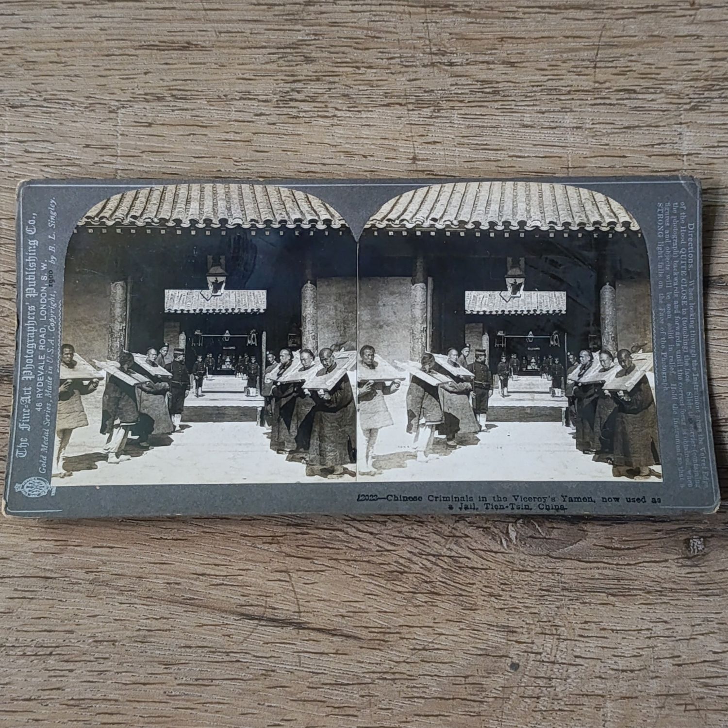 Chinese criminals antique stereocard
