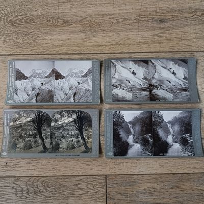 Lot of 4 Switzerland stereocards