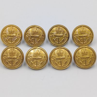 South African  Navy - Lot of 8 buttons made by Metal Art, Pretoria
