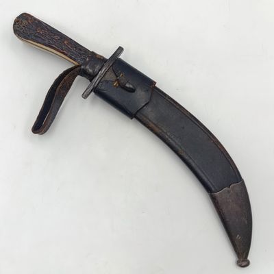Vintage Stag Horn fixed blade dagger - unknown origin