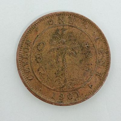 Ceylon 1901 One Cent AU