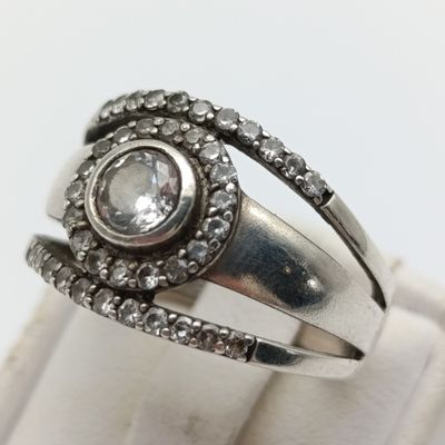 Vintage sterling silver wedding band ring set - weighs 4.9g - size M