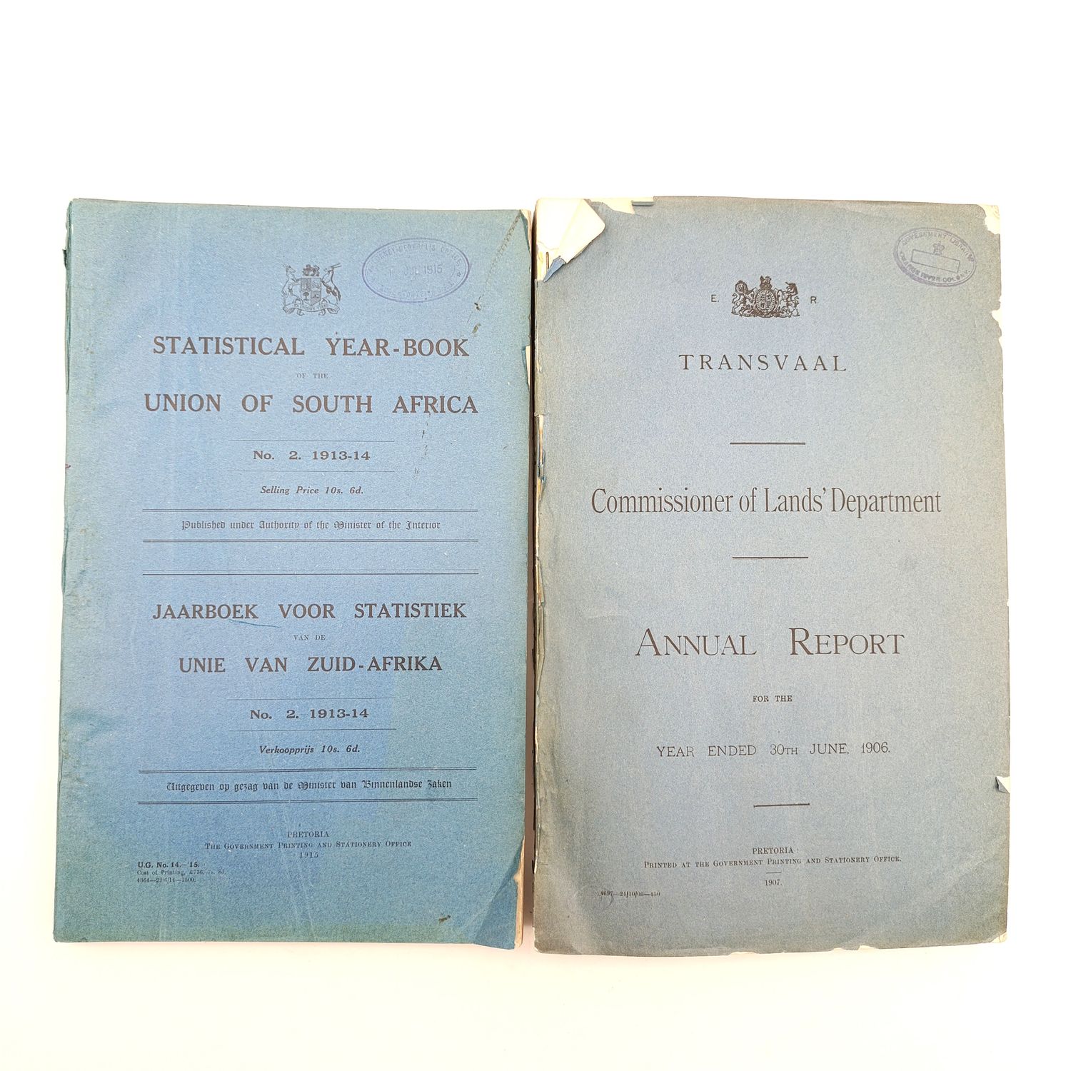 Transvaal 1907 Annual Report - commissioner of Lands&#39; Department Many maps and diagrams included