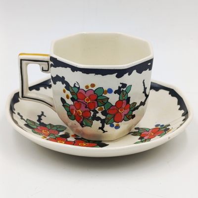 Antique Royal Doulton Woburn Porcelain espresso duo