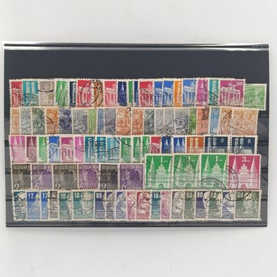 Post WW2 German stamps 1946 to 1949 Pre - Bundespost era - Lot of 87 stamps