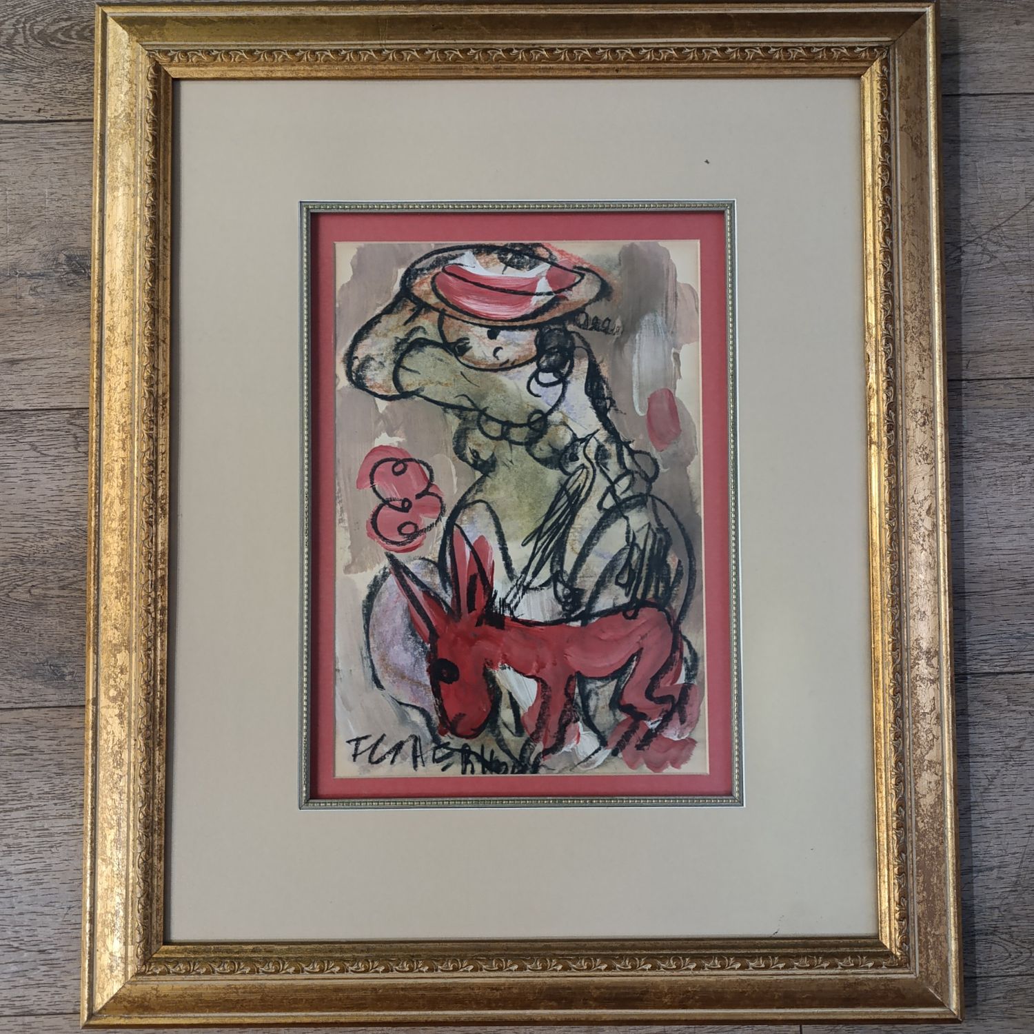 Original Frans Claerhout painting in frame