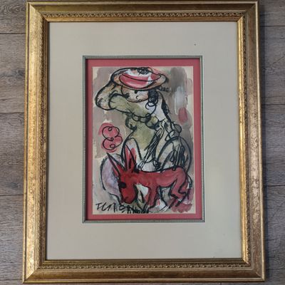 Original Frans Claerhout painting in frame