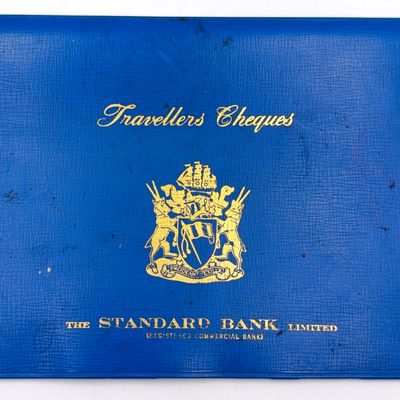 Vintage Standard Bank pouch for Traveler's Cheques