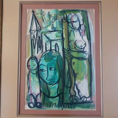 Original Frans Claerhout painting in frame