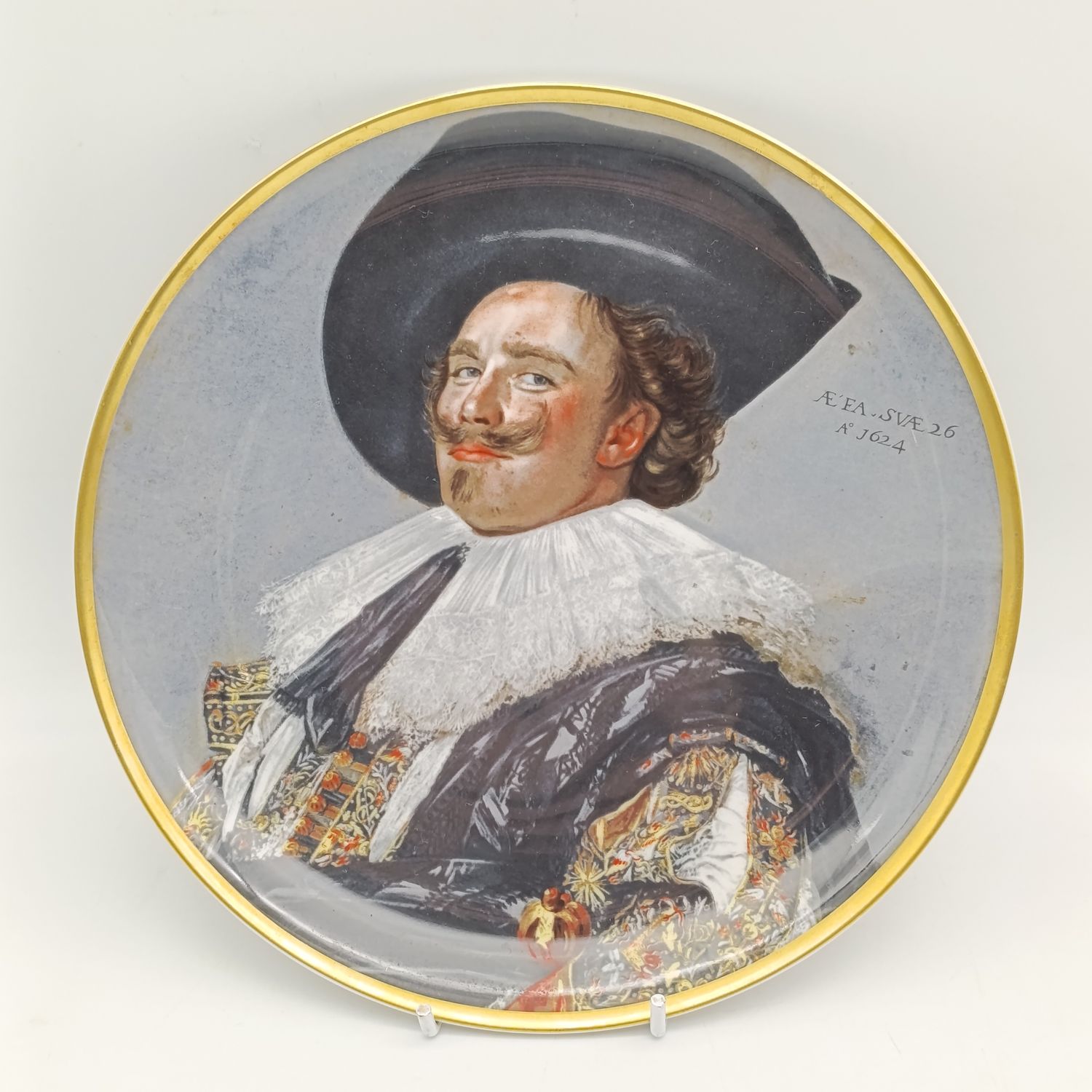 Frans Hals 1581-1666 laughing Cavalier porcelain plate - The Heritage collection