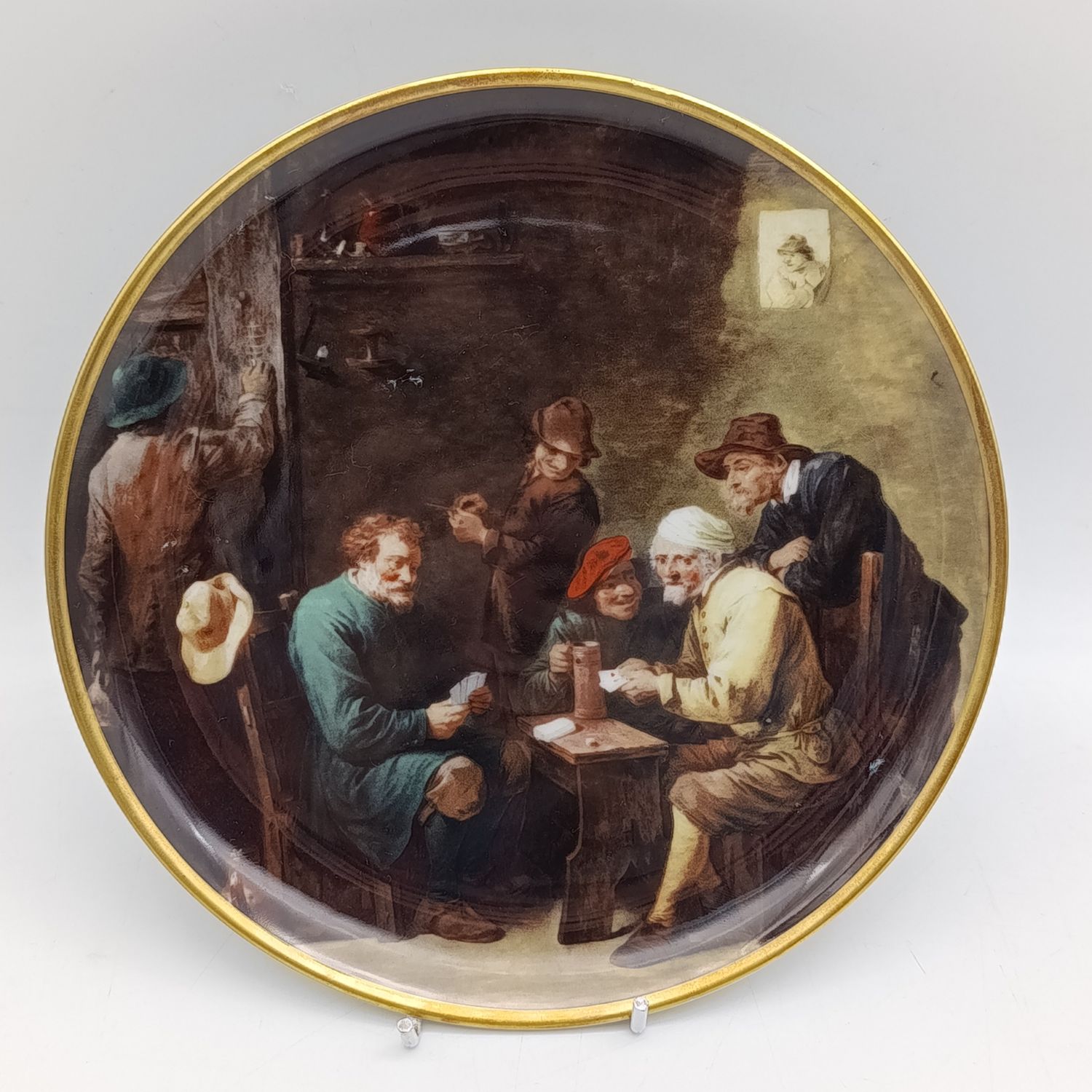Dawid Teniers 1610-1690 Game at Cards porcelain plate - The Heritage collection
