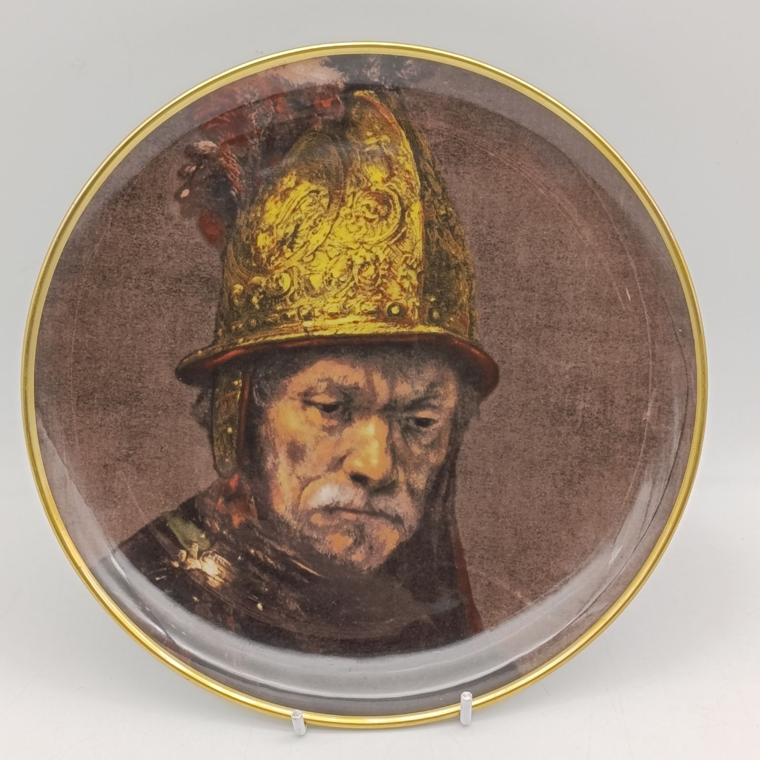 Rembrandt Harmenszoon van Rijn 1606-1669 Man with the Golden Helmet porcelain plate - The Heritage collection