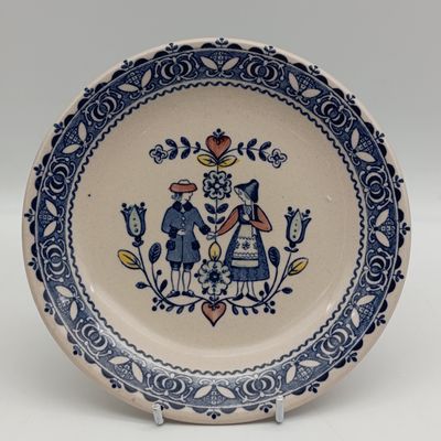 Vintage Johnson Brothers Old Granite Hearts and Flowers porcelain side plate