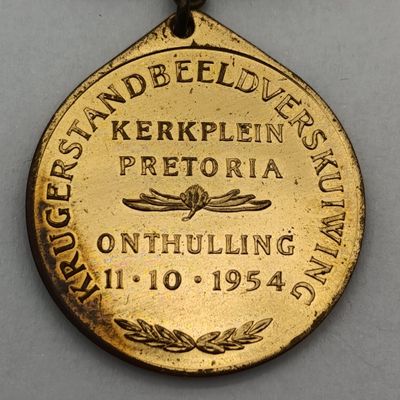 1954 Paul Kruger Standbeeldverskuiwing bronze medallion