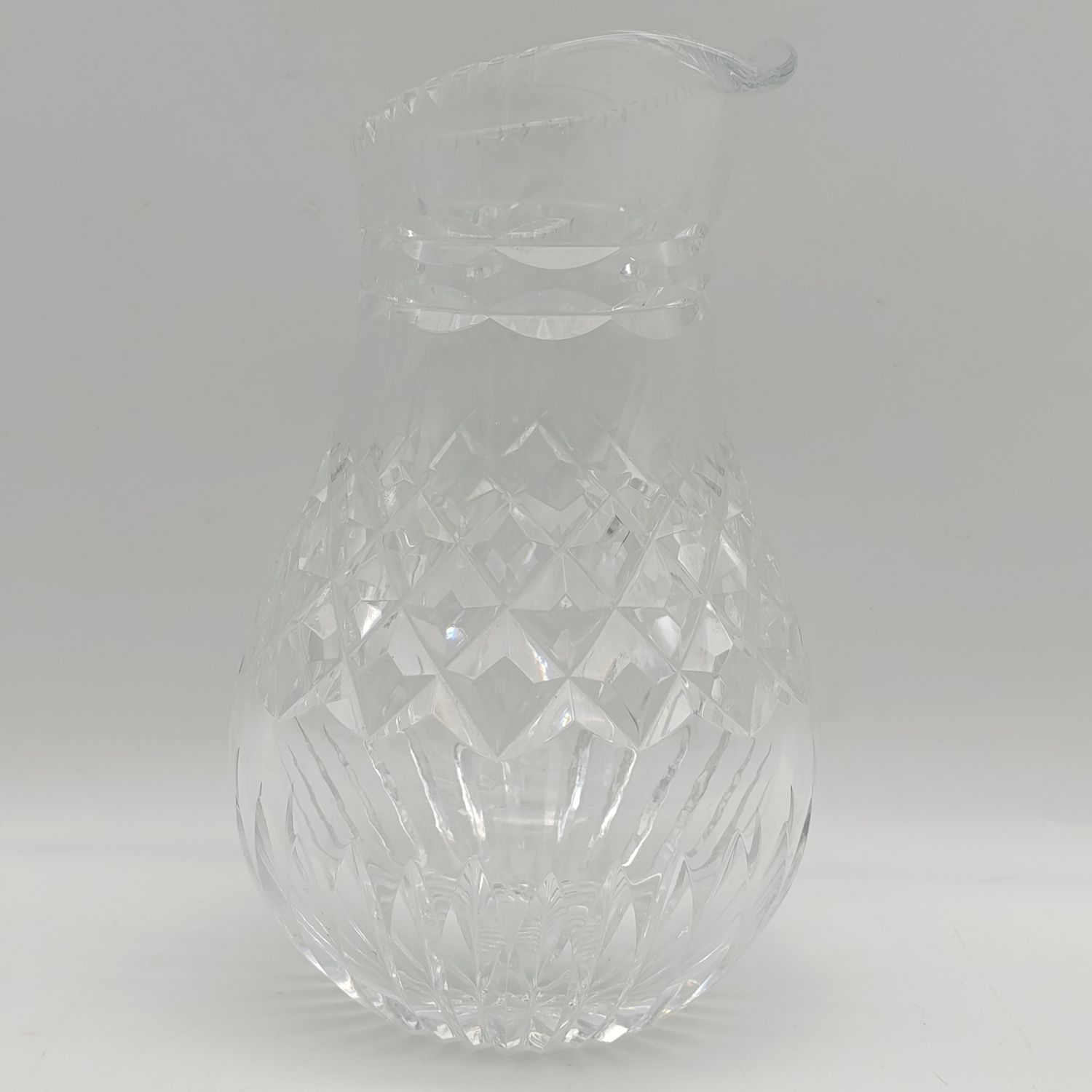 Beautiful vintage crystal carafe open decanter