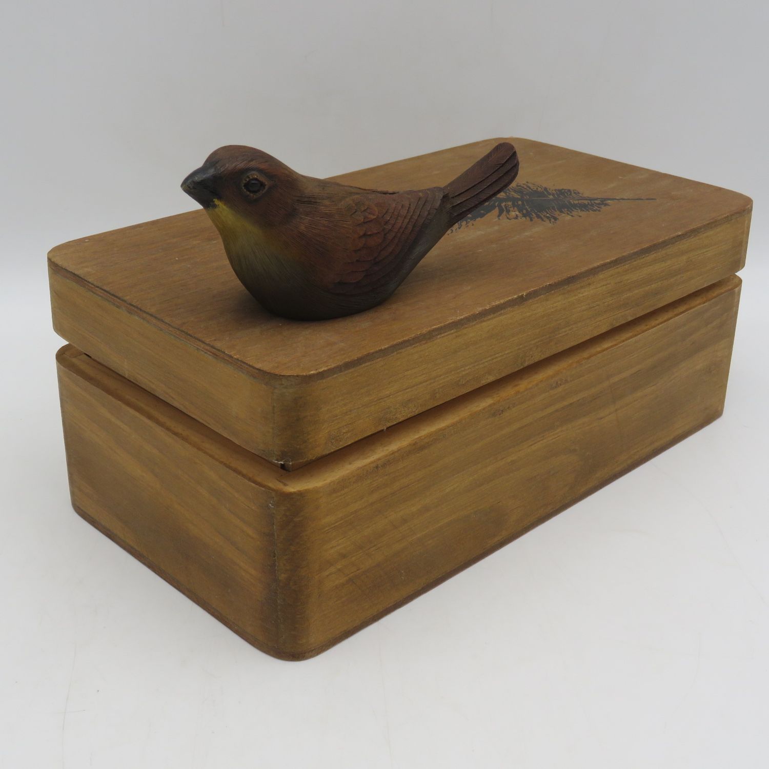 Feathers Cape White eye figurine in wooden case