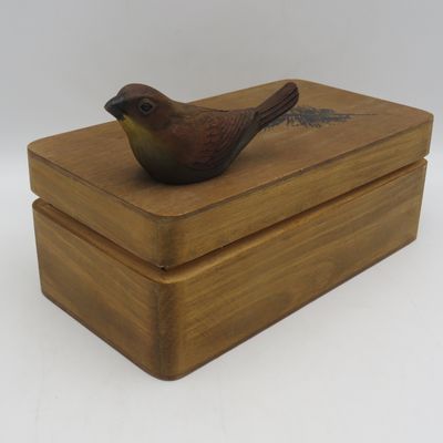 Feathers Cape White eye figurine in wooden case