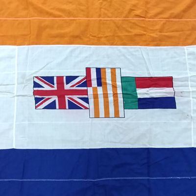 Very Large Old South African Ceremonial flag - small damage - 270x180