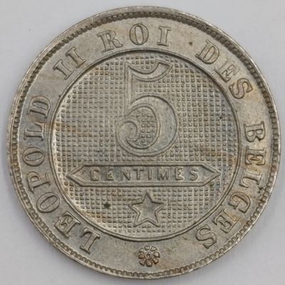 1895 Belgium 5 Centimes