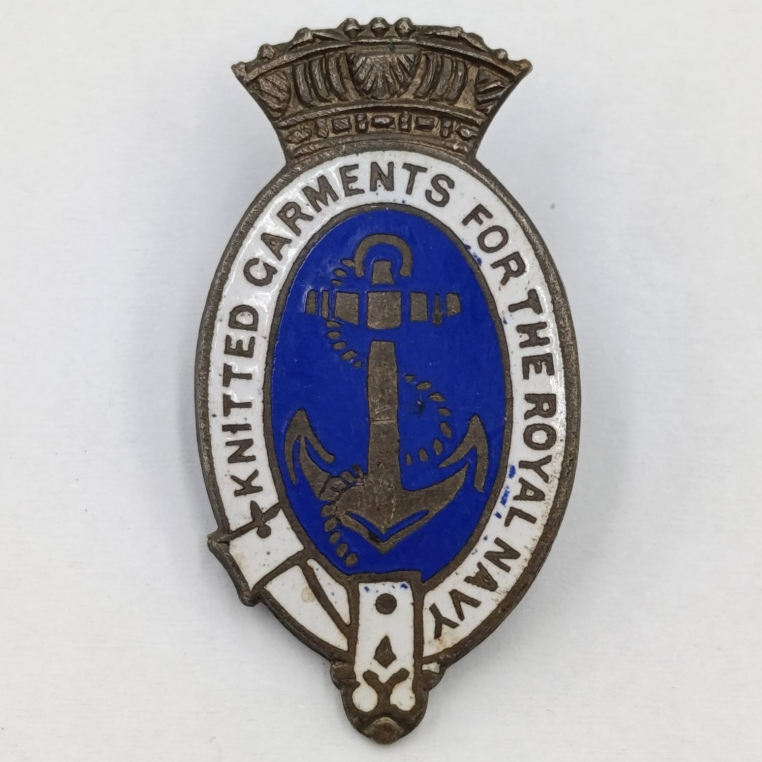 WW2 Knittel Garments for the Royal Navy pin badge