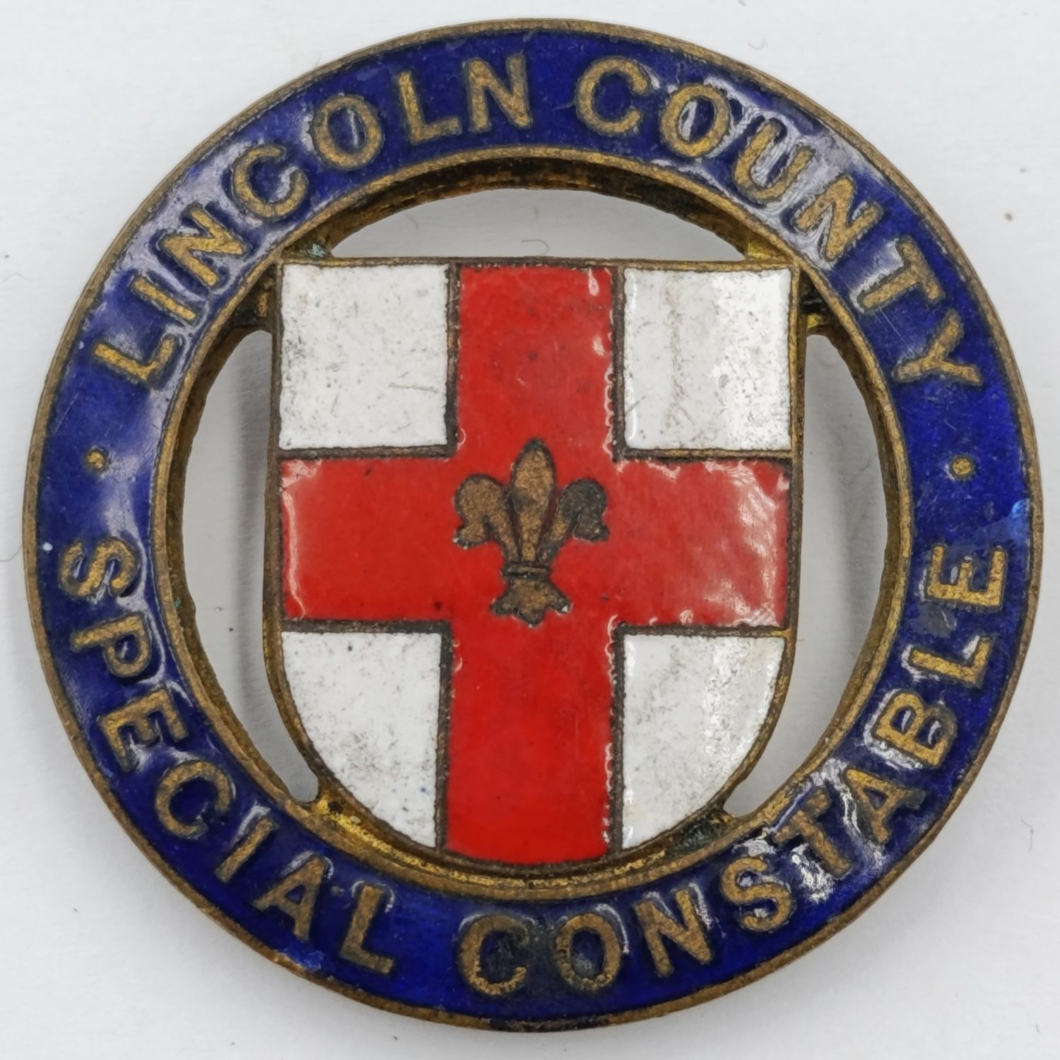 Vintage Lincoln County special constable button badge