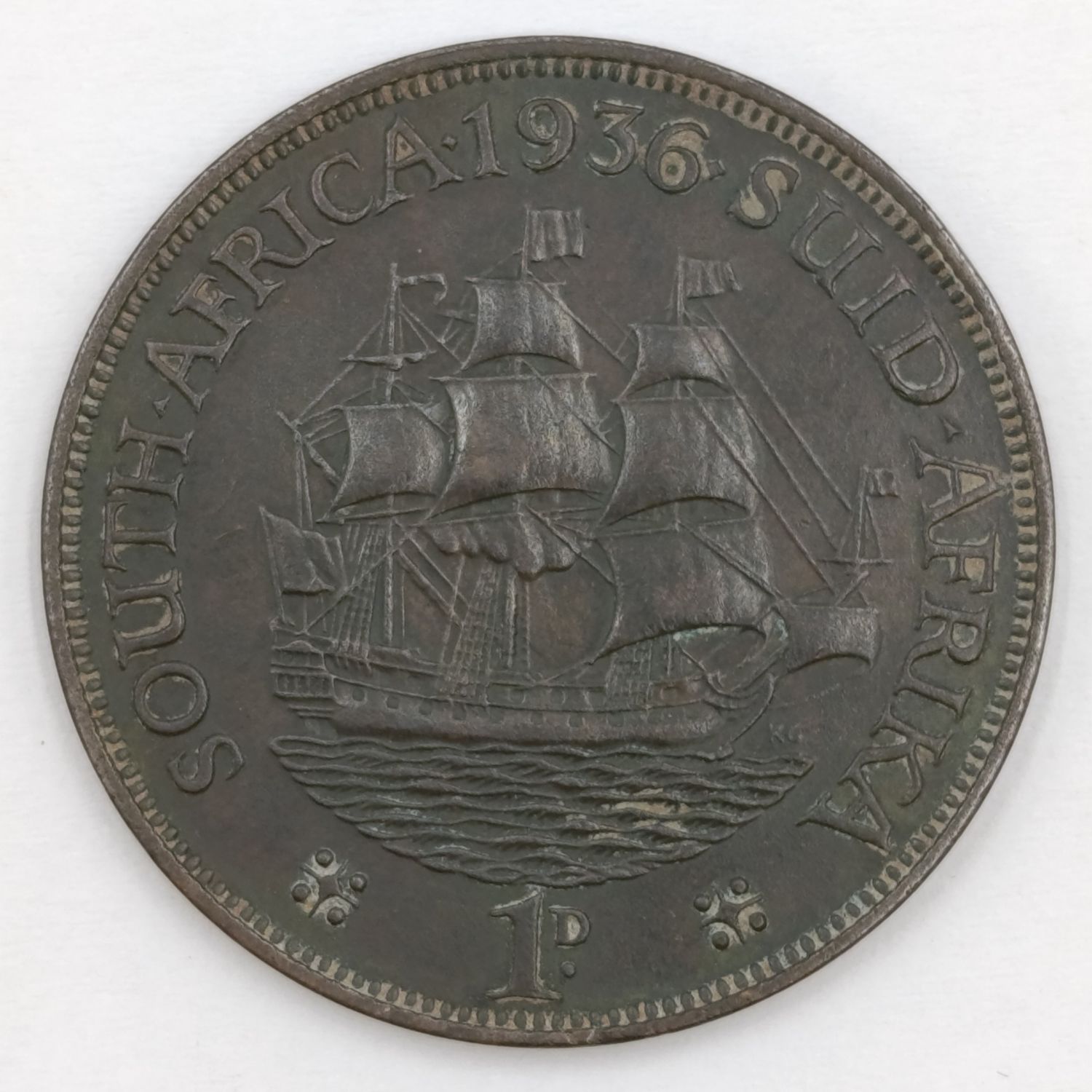 1936 SA Union George V one Penny - XF