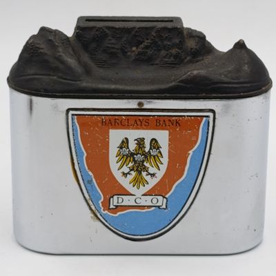 Vintage Barclays Bank Table Mountain money box