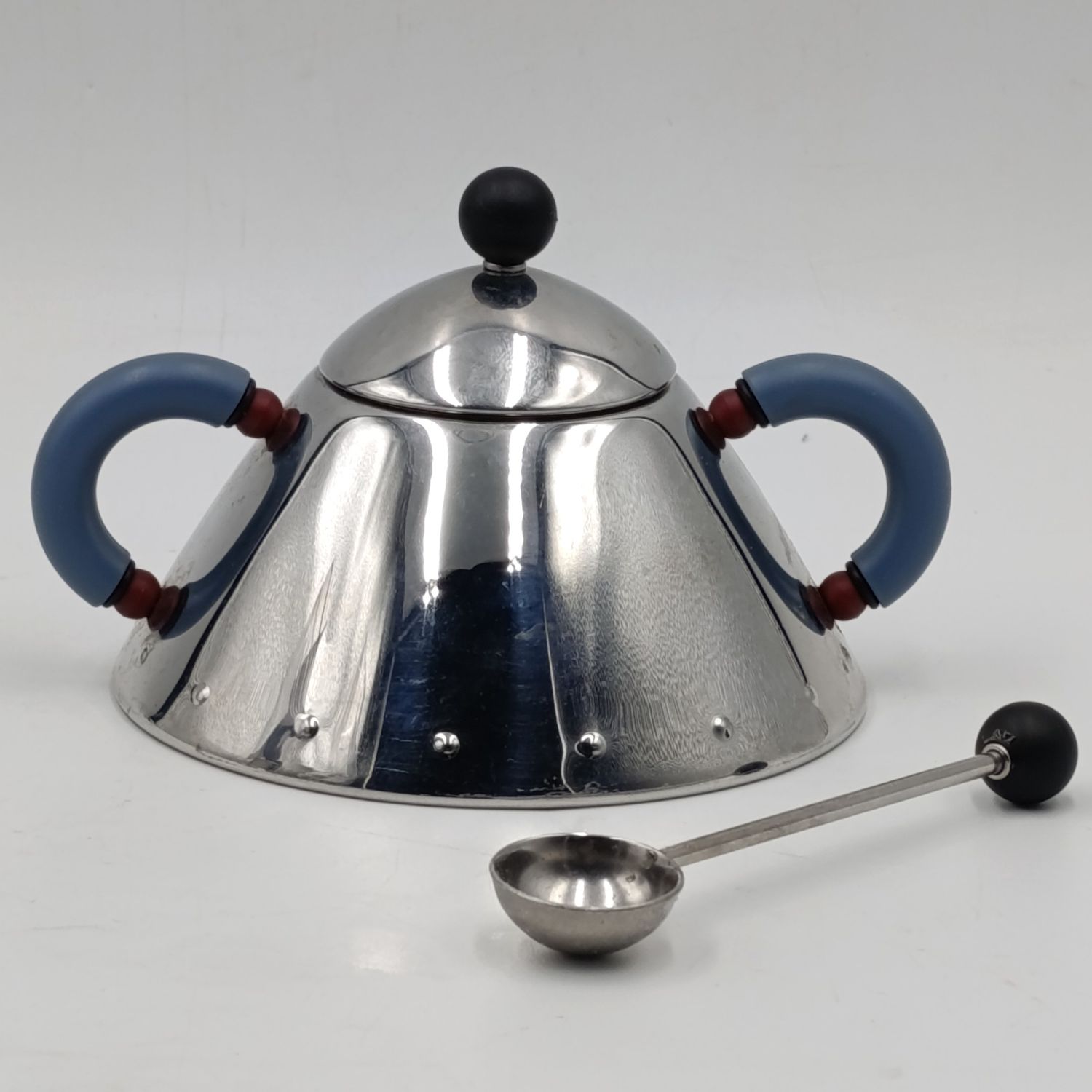 Michael Graves Alessi sugar bowl with spoon