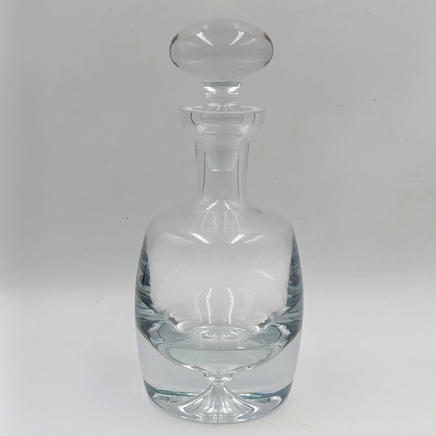 Vintage Krosno Poland crystal decanter - rim damage repaired