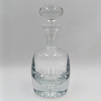 Vintage Krosno Poland crystal decanter - rim damage repaired