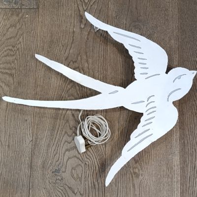 Handmade swallow wall art light box