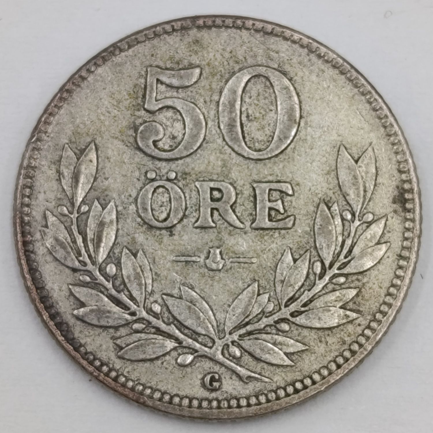 Sweden 1928 Fifty Öre 50 in VF condition