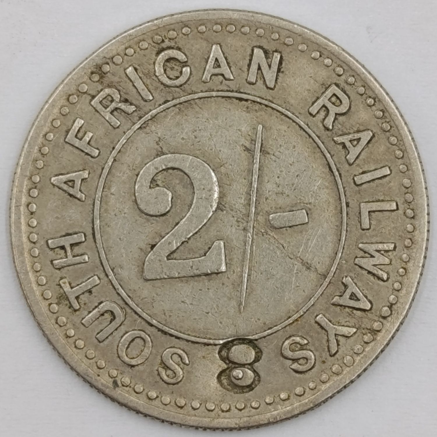 South African Railways Catering department 2 Shilling token