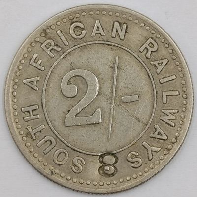 South African Railways Catering department 2 Shilling token