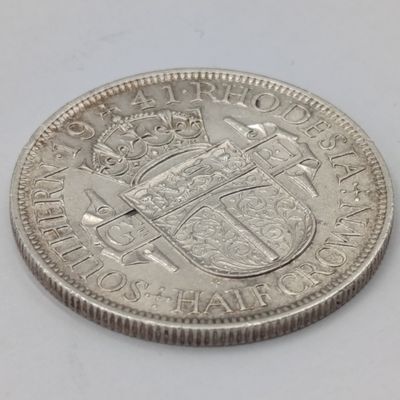 1941 Southern Rhodesia silver half crown