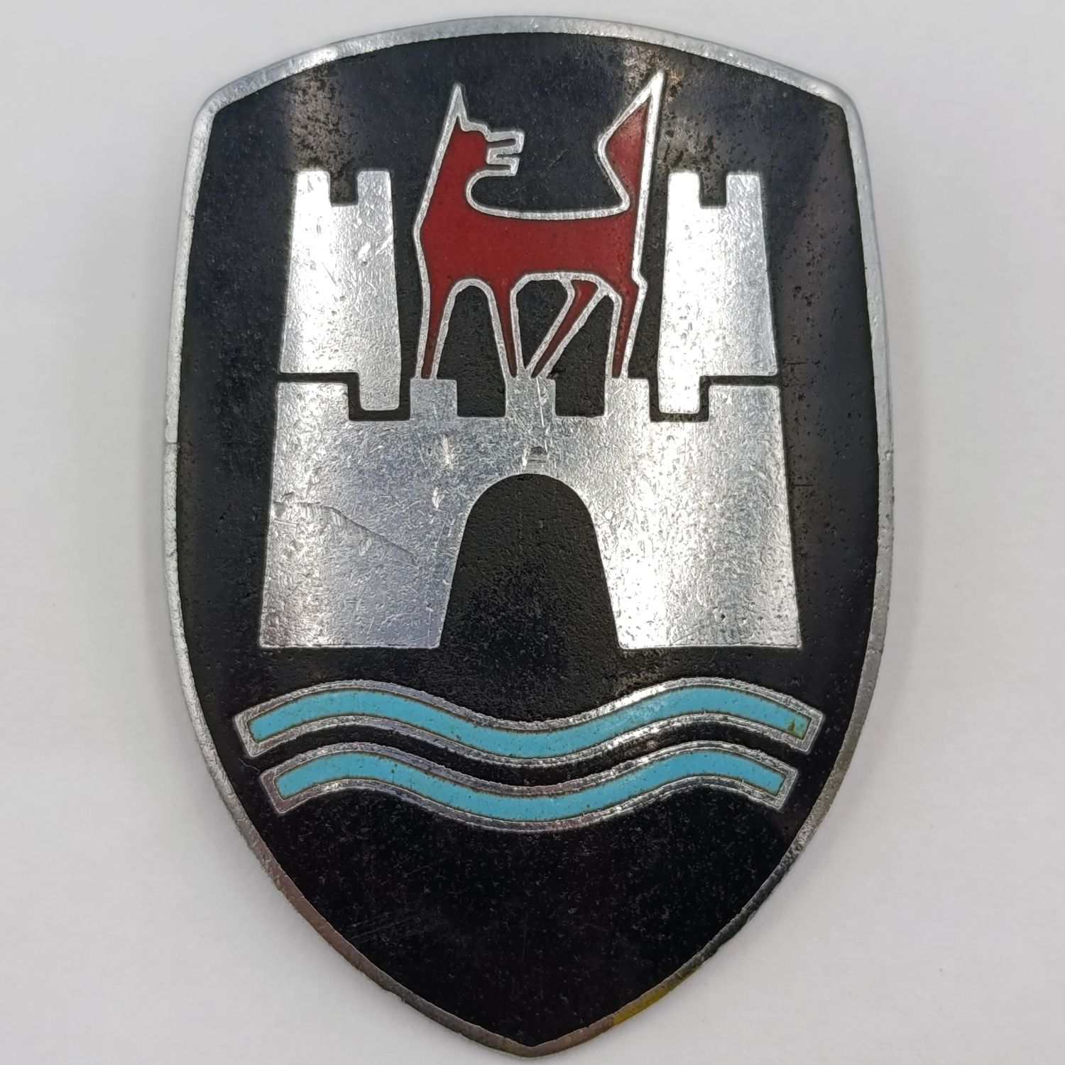German Wolfsburg Volkswagen Beetle hood badge