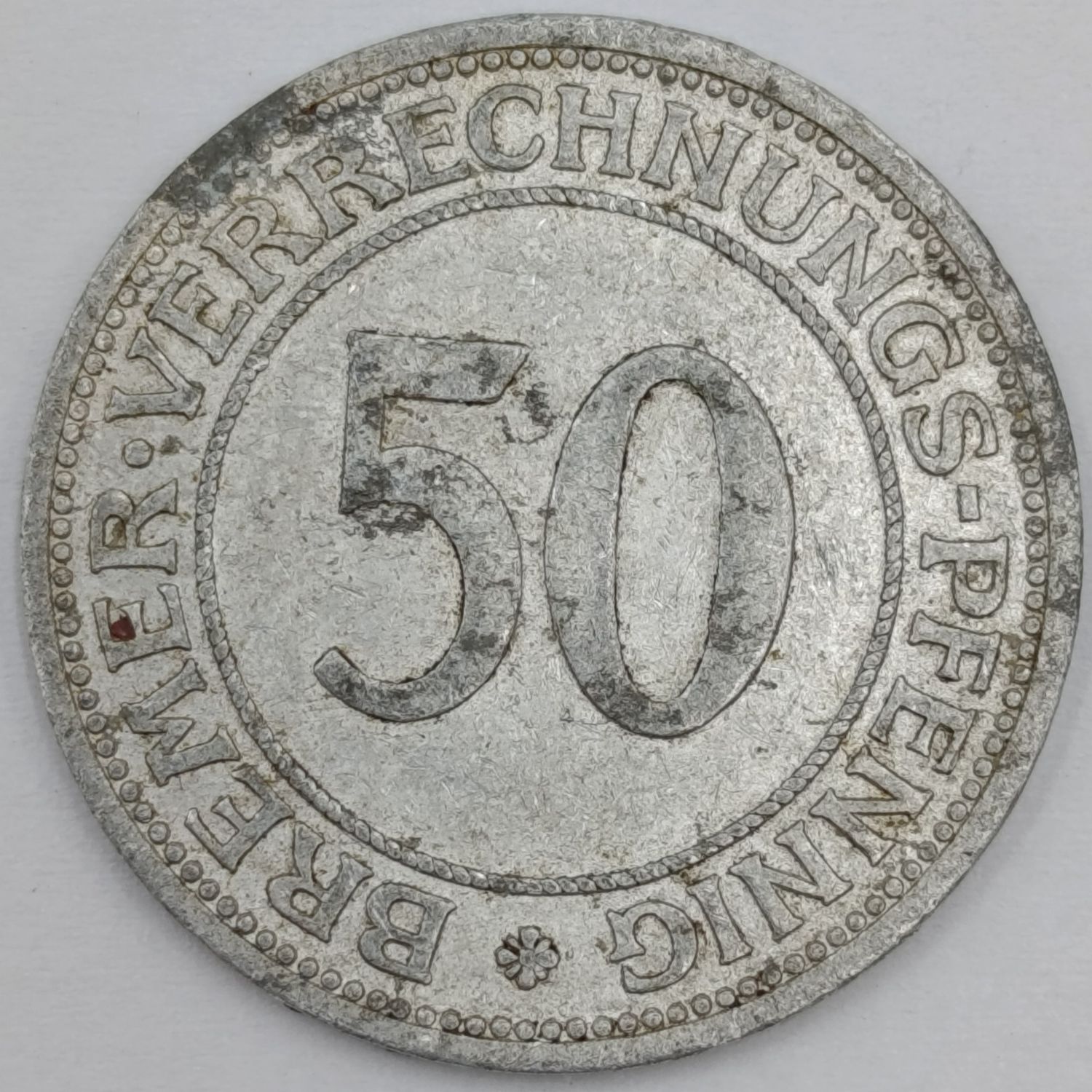 50 Pfennig emergency coinage of Free Hanseatic City of Bremen