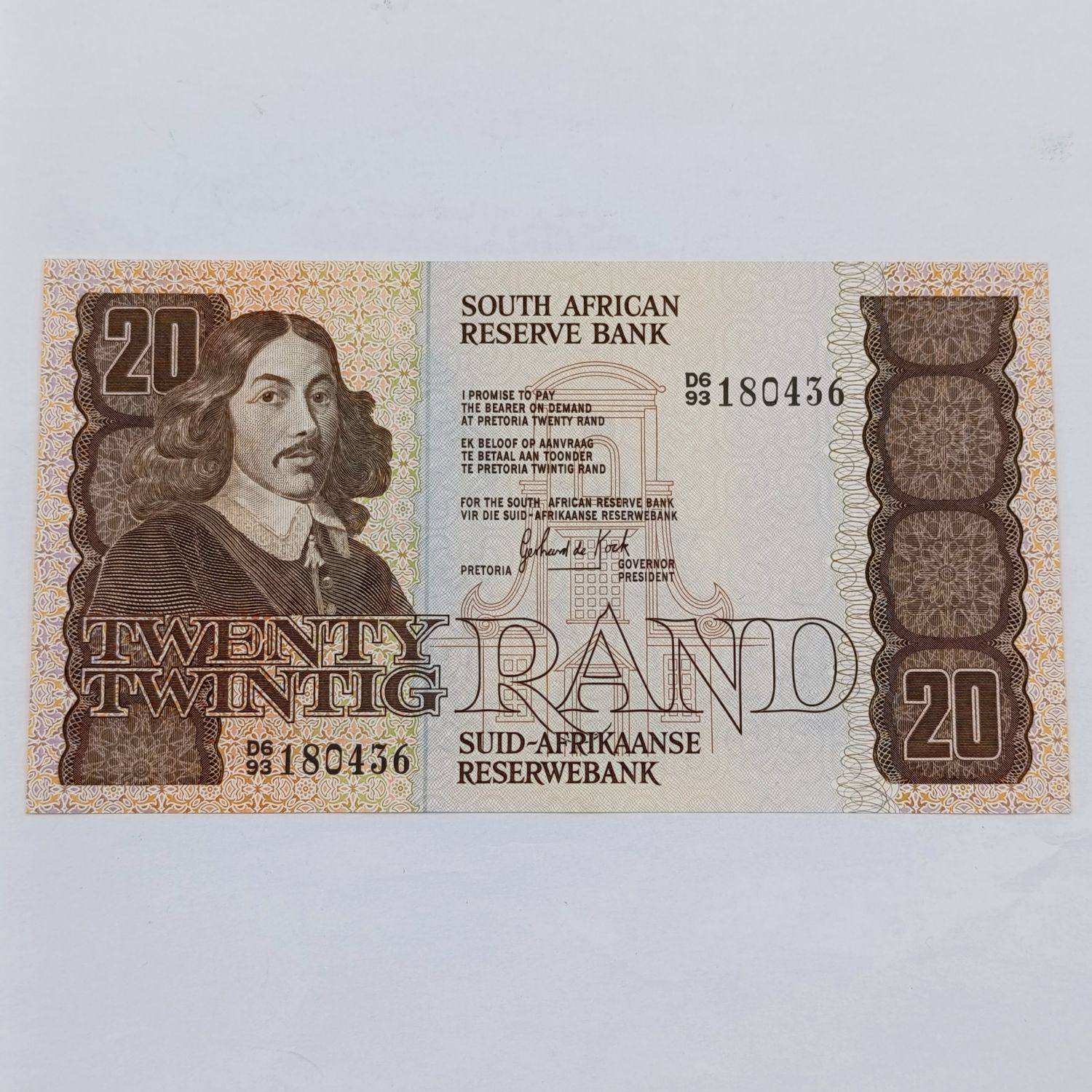 South Africa 3rd Issue Gerhard de Kock R20 banknote uncirculated