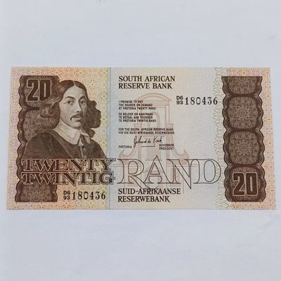 South Africa 3rd Issue Gerhard de Kock R20 banknote uncirculated