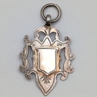 Antique Sterling silver and gold fob medallion - weighs 3,3g