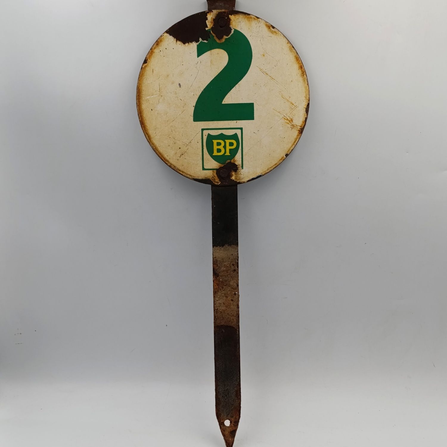Vintage BP Hole 2 golf tee enamel sign